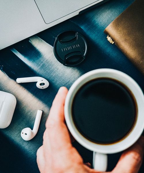 Person looking relaxed and energized after a visual break